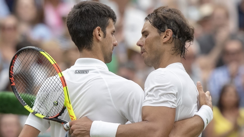 Novak Djokovic, Rafael Nadal at Wimbledon