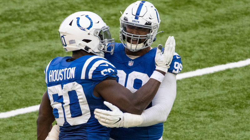 Indianapolis Colts' Justin Houston, DeForest Buckner