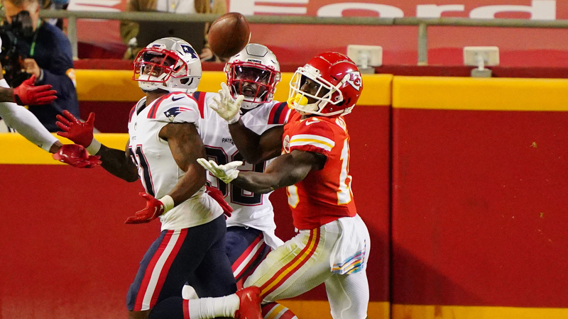 New England Patriots' Adrian Phillips, Devin McCourty
