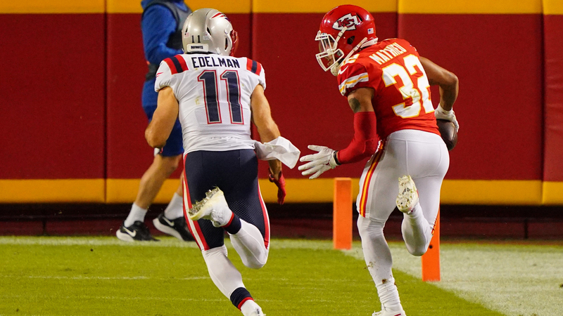 Kansas City Chiefs' Tyrann Mathieu, New England Patriots' Julian Edelman