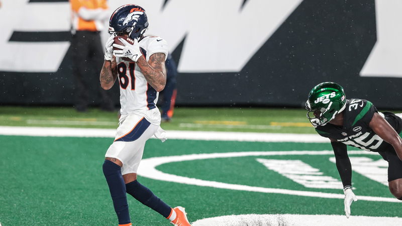 Denver Broncos wide receiver Tim patrick