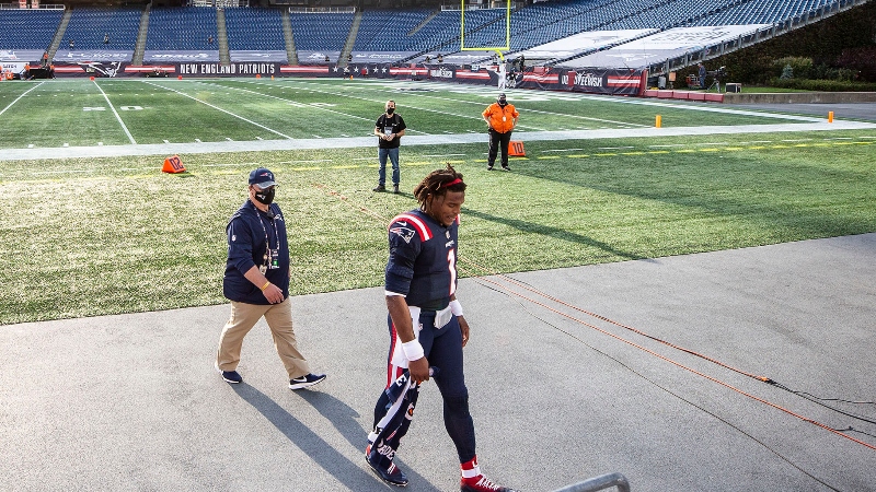New England Patriots quarterback Cam Newton