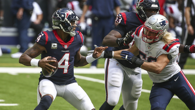 Texans quarterback Deshaun Watson, Patriots linebacker Chase Winovich