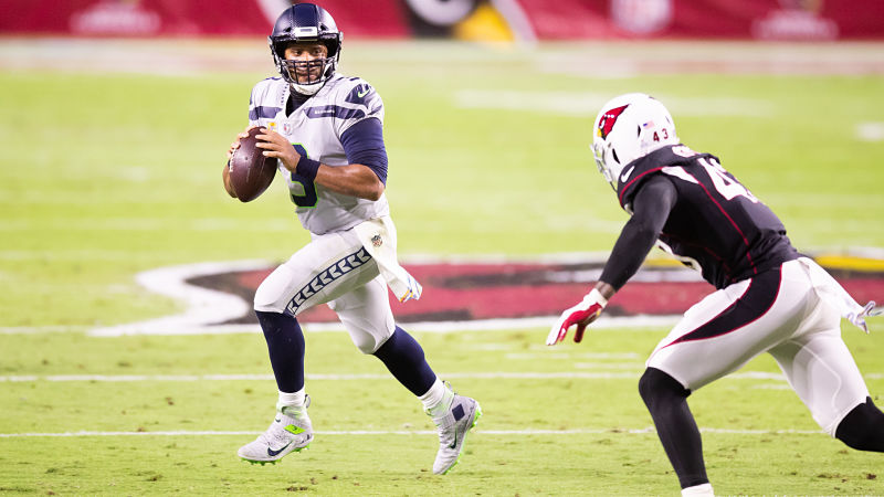 Seattle Seahawks quarterback Russell Wilson and Arizona Cardinals linebacker Haason Reddick