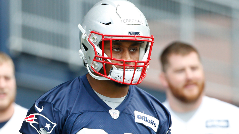 New England Patriots line backer Terez Hall