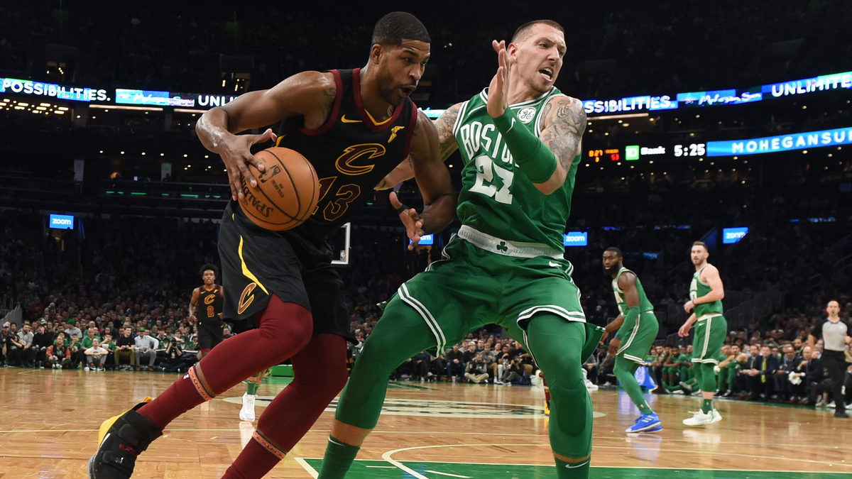 Boston Celtics centers Daniel Thies, Tristan Thompson