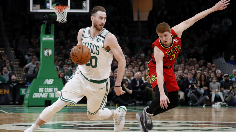 Boston Celtics forward Gordon Hayward, Atlanta Hawks forward Kevin Huerter