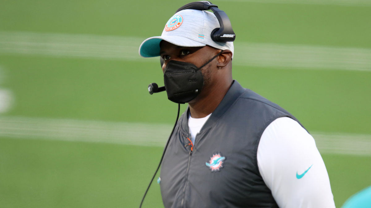 Miami Dolphins head coach Brian Flores