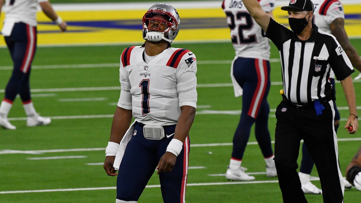 New England Patriots quarterback Cam Newton