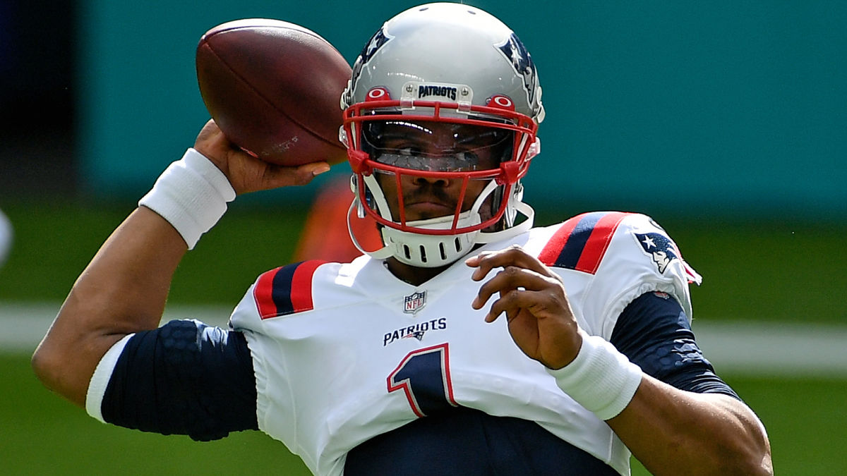 New England Patriots quarterback Cam Newton