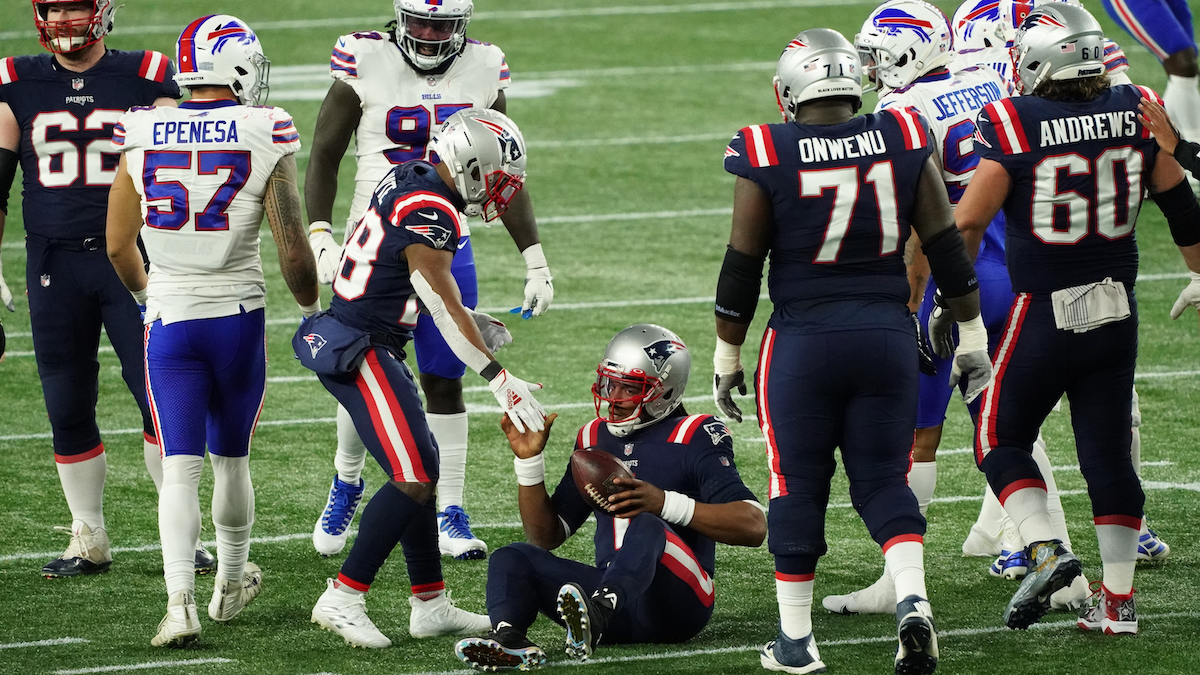 New England Patriots quarterback Cam Newton