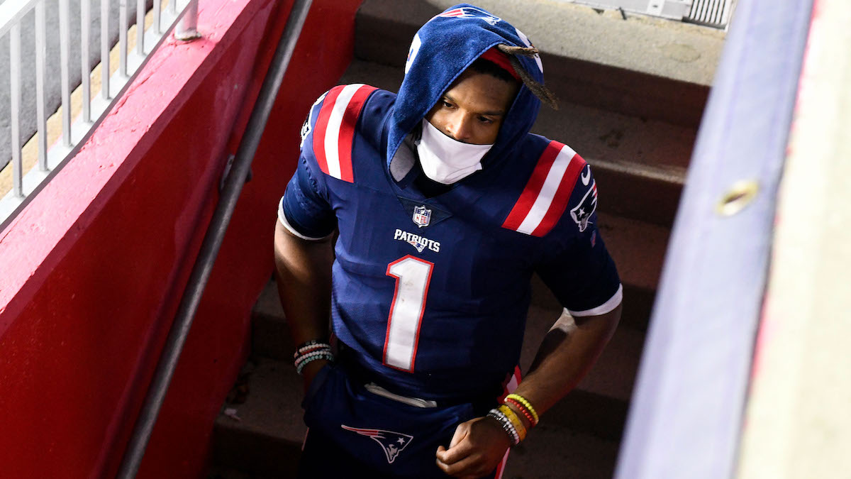 New England Patriots quarterback Cam Newton