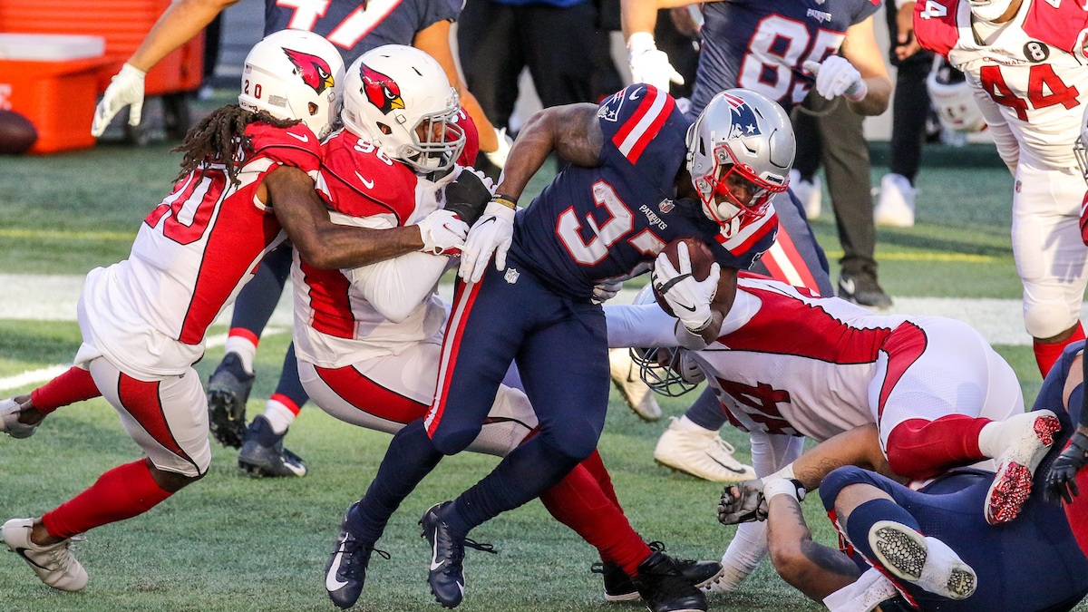 Patriots running back Damien Harris