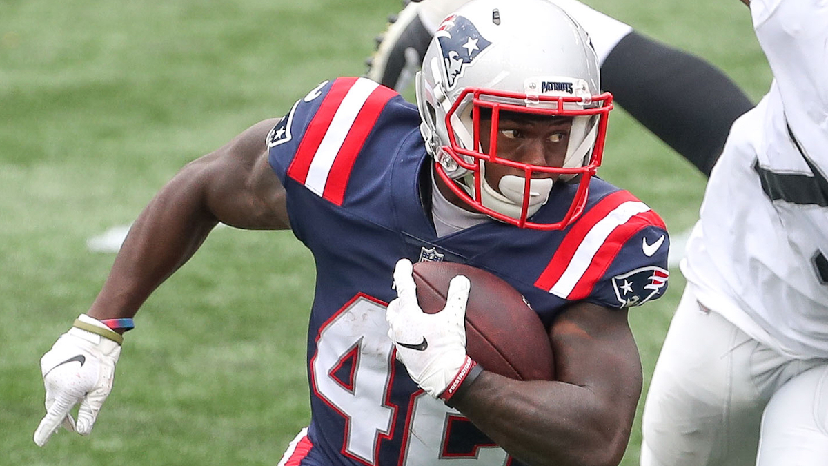 New England Patriots running back J.J. Taylor