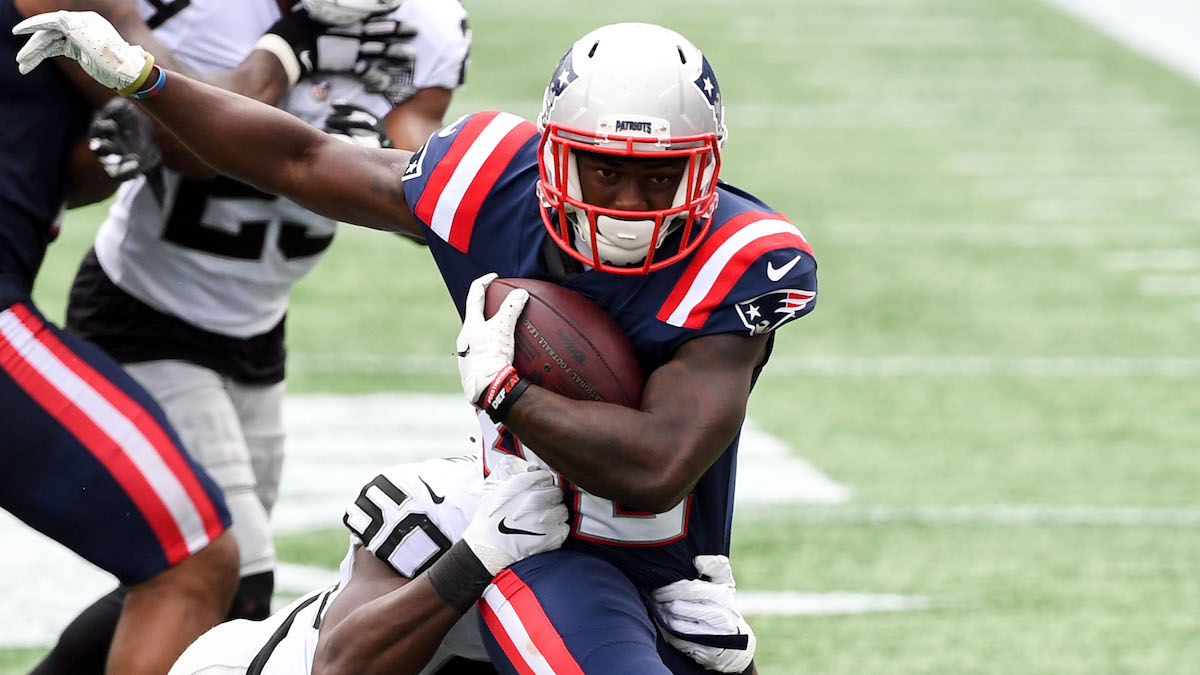 Patriots running back J.J. Taylor