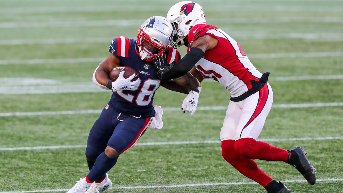 New England Patriots running back James White and Arizona Cardinals cornerback Patrick Peterson