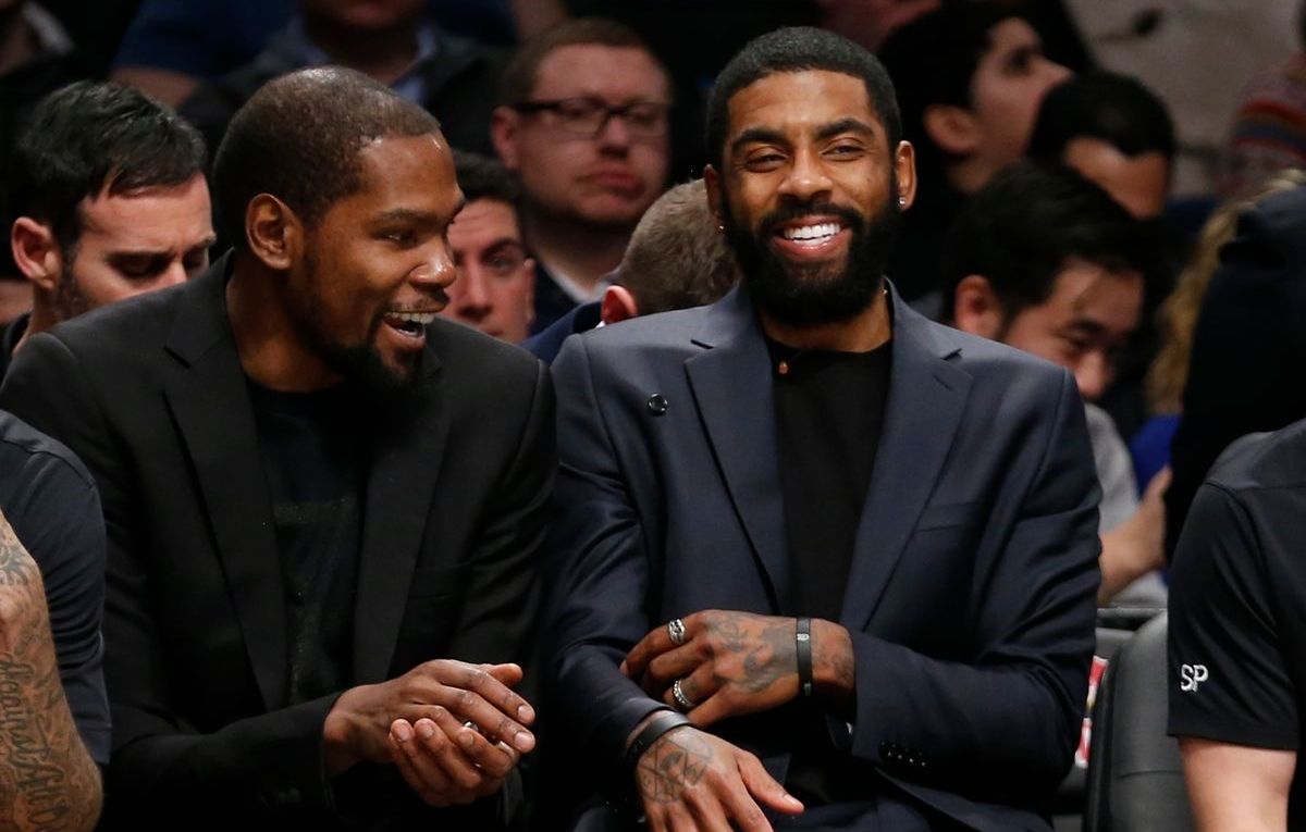 Brooklyn Nets forward Kevin Durant, guard Kyrie Irving