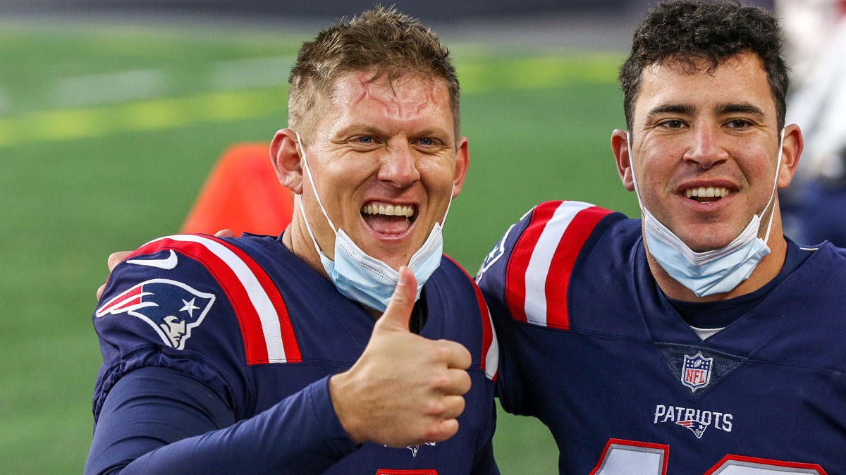 New England Patriots kicker Nick Folk and long snapper Joe Cardona
