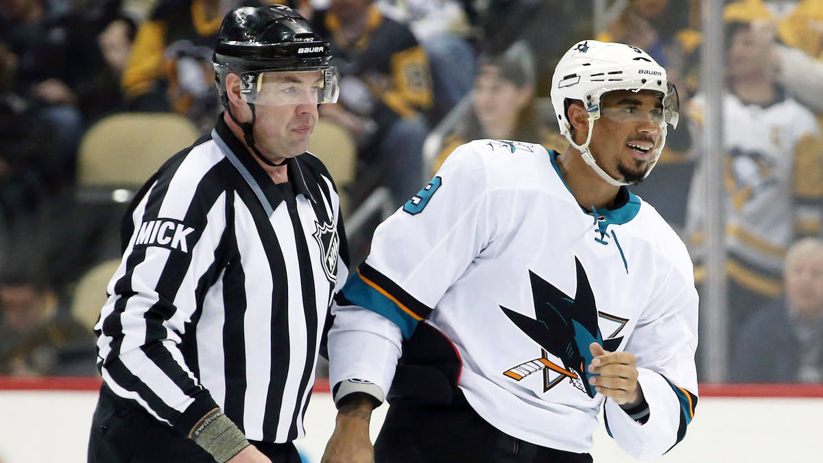 San Jose Sharks winger Evander Kane