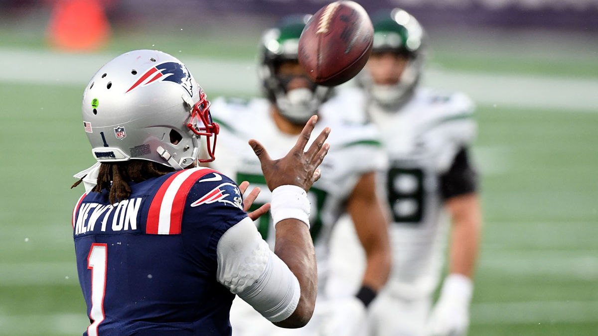 New England Patriots quarterback Cam Newton