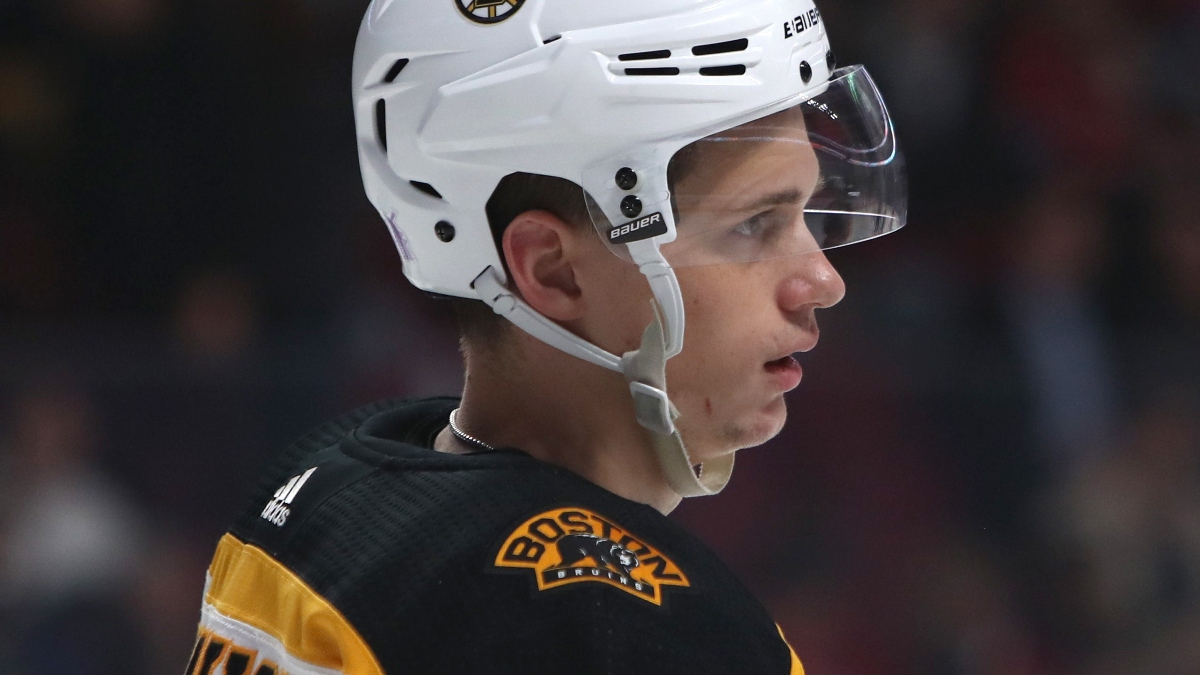 Boston Bruins right wing Jack Studnicka