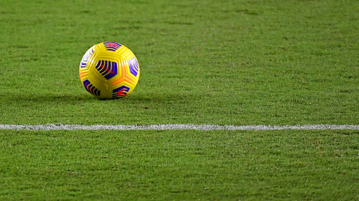 General view of a soccer ball