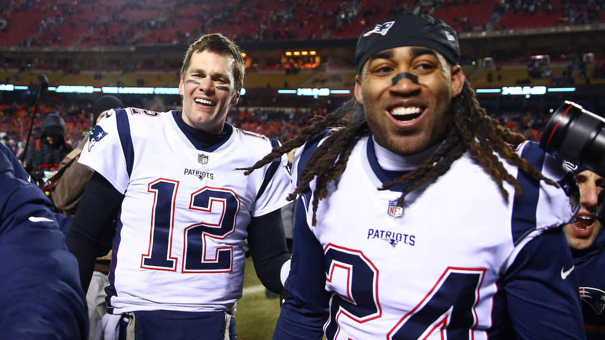 Buccaneers quarterback Tom Brady, Patriots cornerback Stephon Gilmore