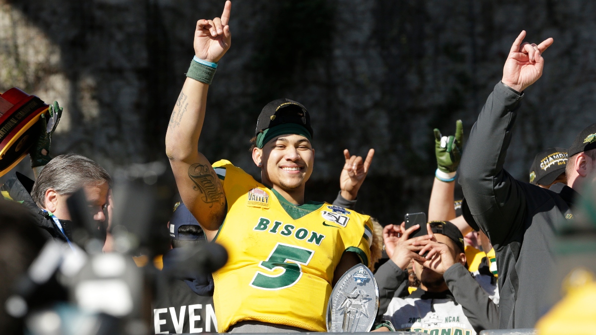 North Dakota State Bison quarterback Trey Lance (5)