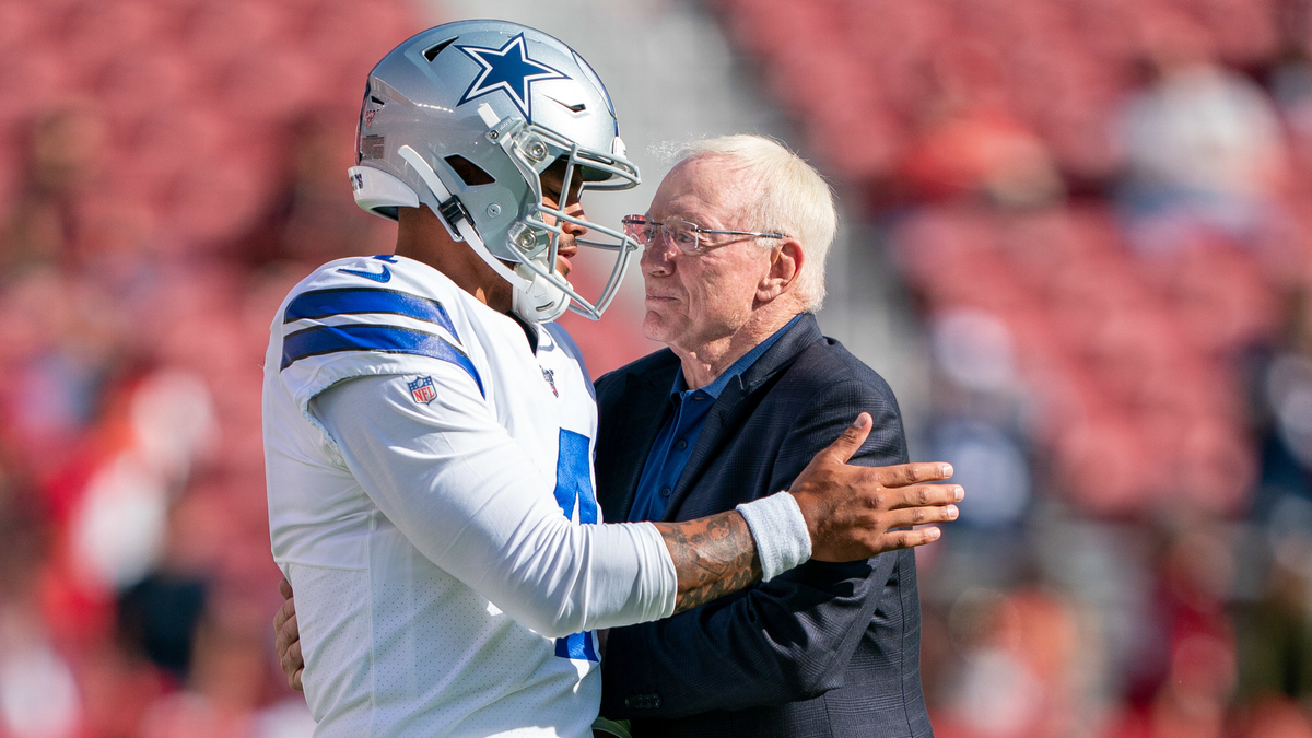 Dallas Cowboys quarterback Dak Prescott, owner Jerry Jones