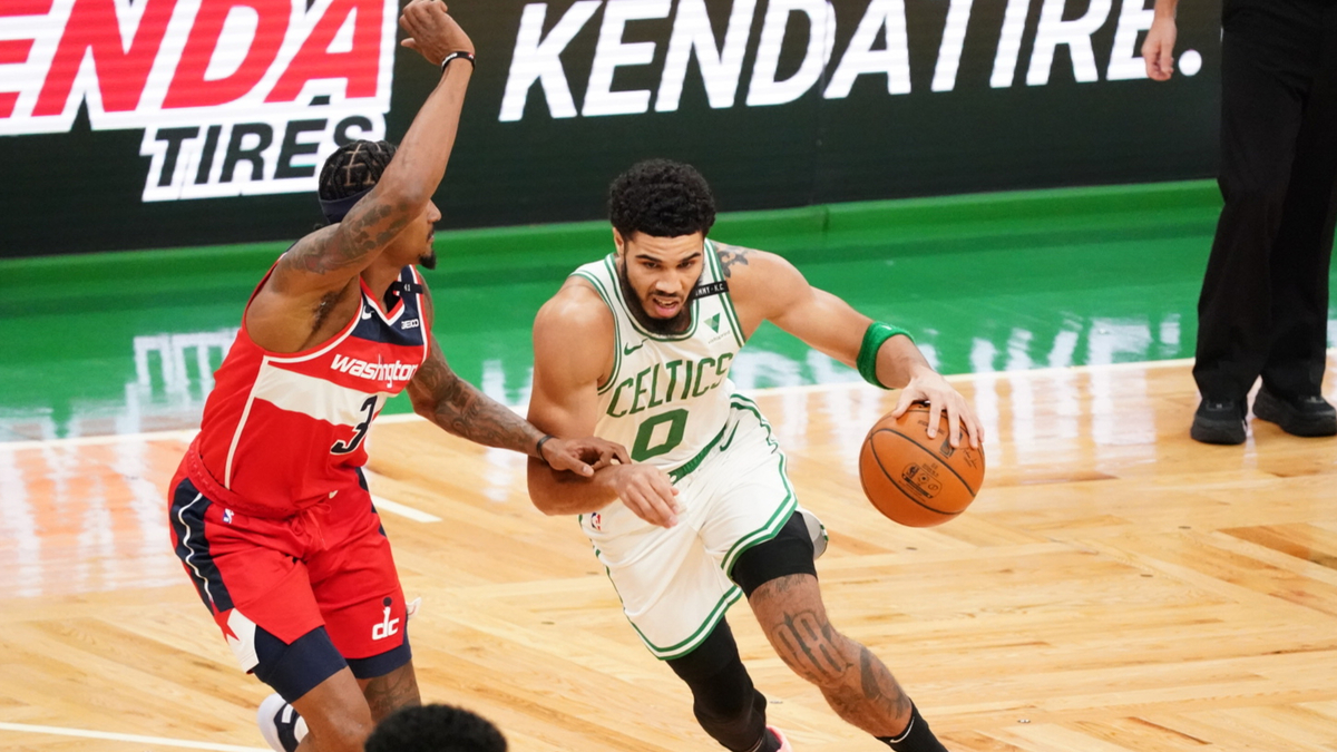 Boston Celtics forward Jayson Tatum, Washington Wizards guard Bradley Beal