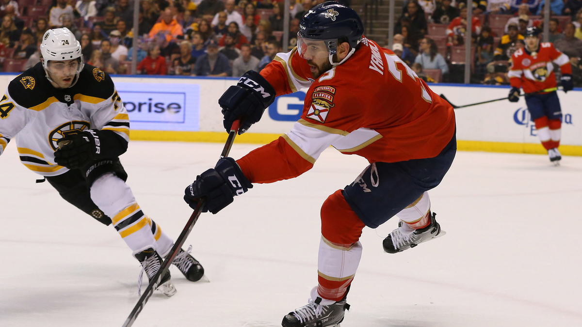 Florida Panthers defenseman Keith Yandle, Boston Bruins winger Jake DeBrusk