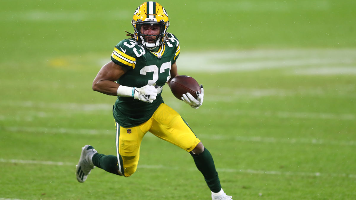Green Bay Packers running back Aaron Jones