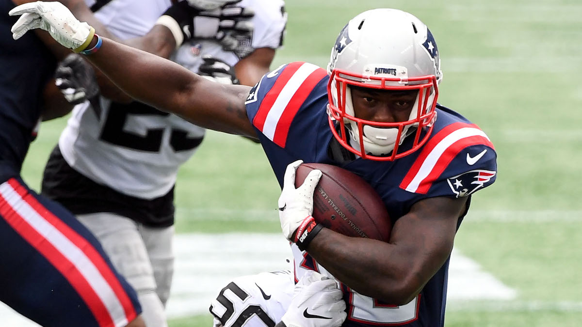 Patriots running back J.J. Taylor