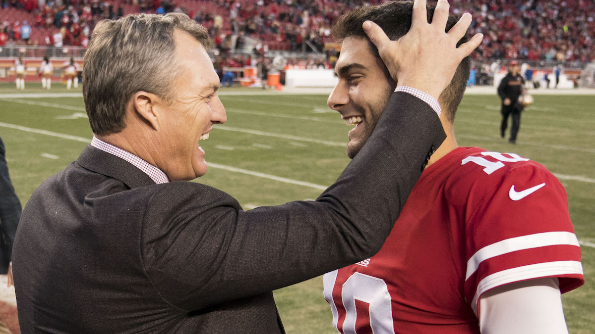 49ers general manager John Lynch, QB Jimmy Garoppolo