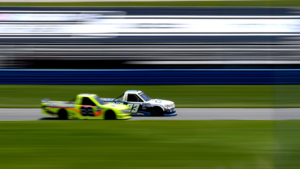 NASCAR Gander RV and Outdoors Truck Series driver Matt Crafton (88) and driver Brett Moffitt (23)