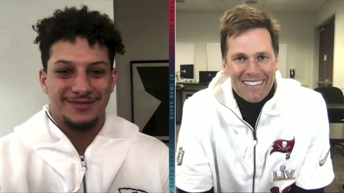 Chiefs QB Patrick Mahomes, Buccaneers QB Tom Brady