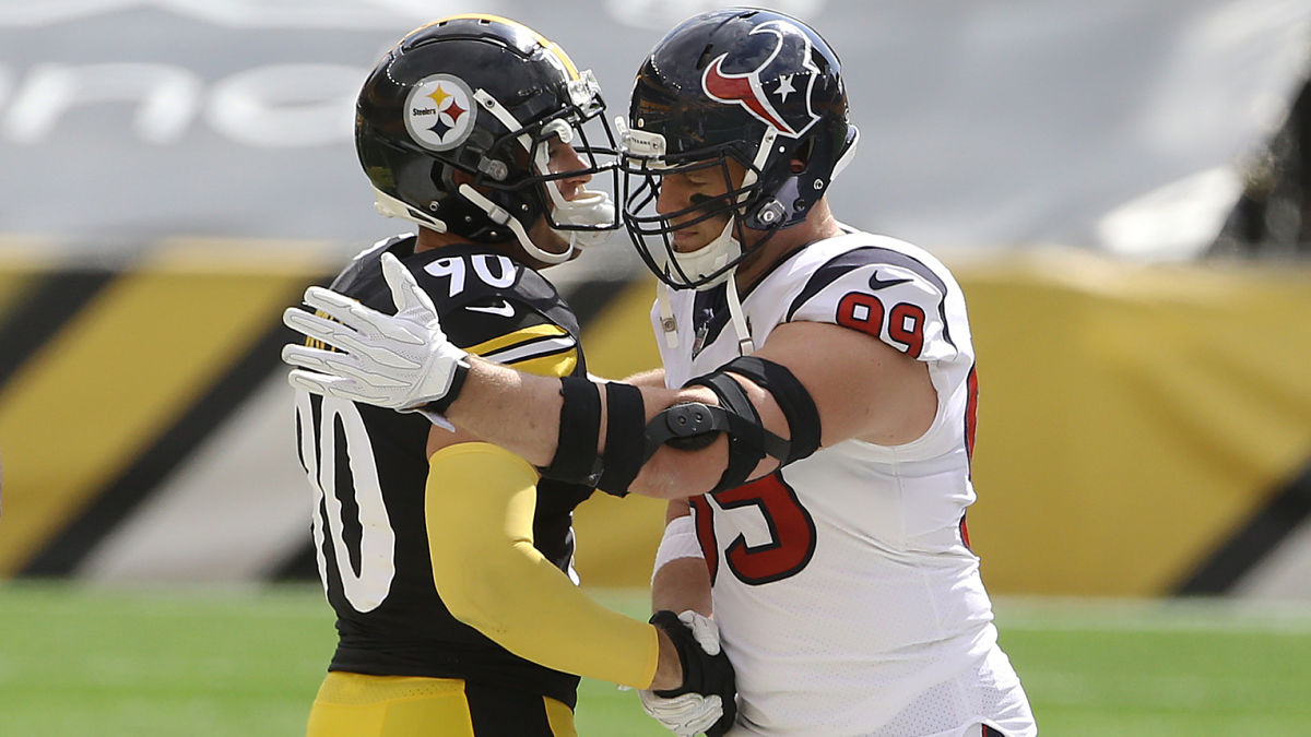 Pittsburgh Steelers linebacker T.J. Watt and NFL defensive lineman J.J. Watt