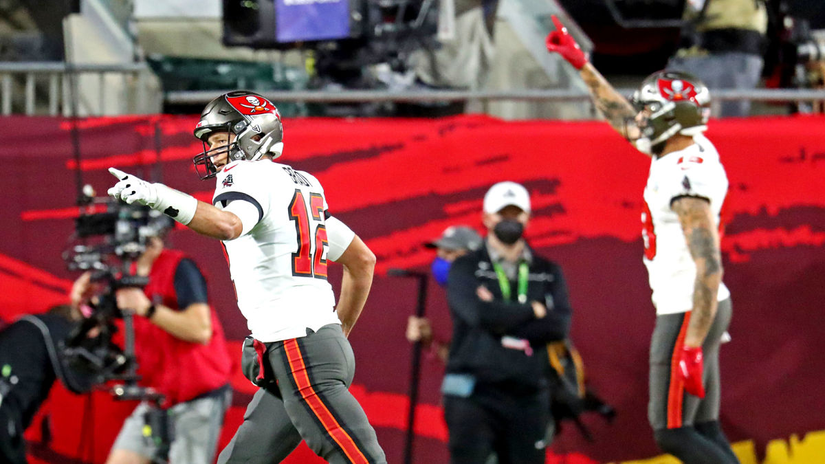 Tampa Bay Buccaneers quarterback Tom Brady, wide receiver Mike Evans