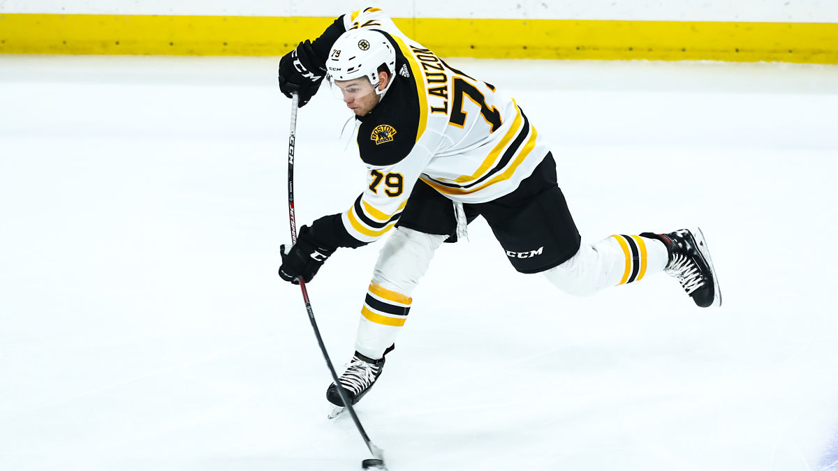 Boston Bruins defenseman Jeremy Lauzon