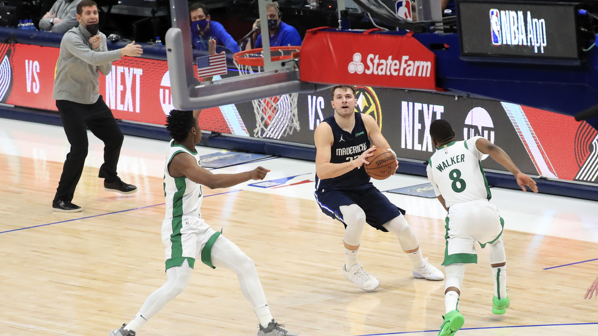 Dallas Mavericks guard Luka Doncic, Boston Celtics guard Kemba Walker