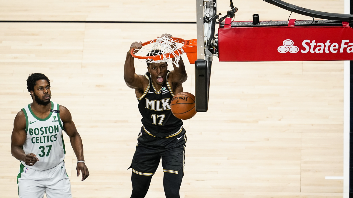 Atlanta Hawks forward Onyeka Okongwu, Boston Celtics' Semi Ojeleye