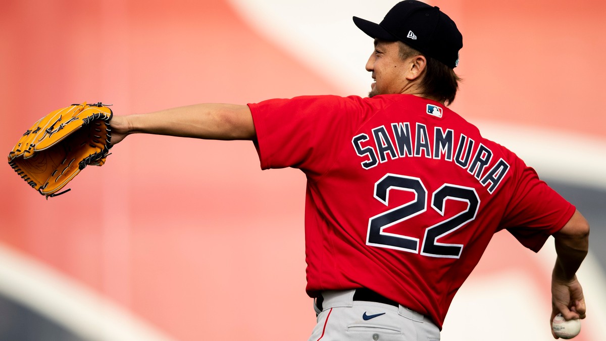 Boston Red Sox relief pitcher Hirokazu Sawamura