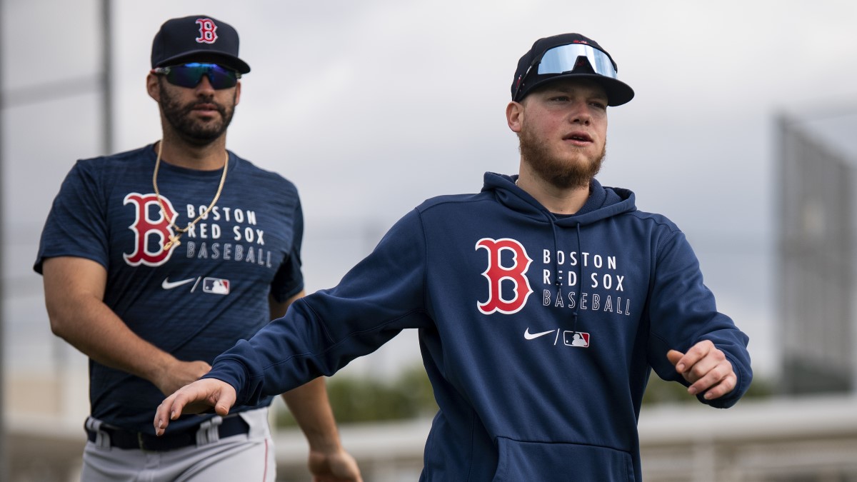Boston Red Sox designated hitter J.D. Martinez and outfielder Alex Verdugo
