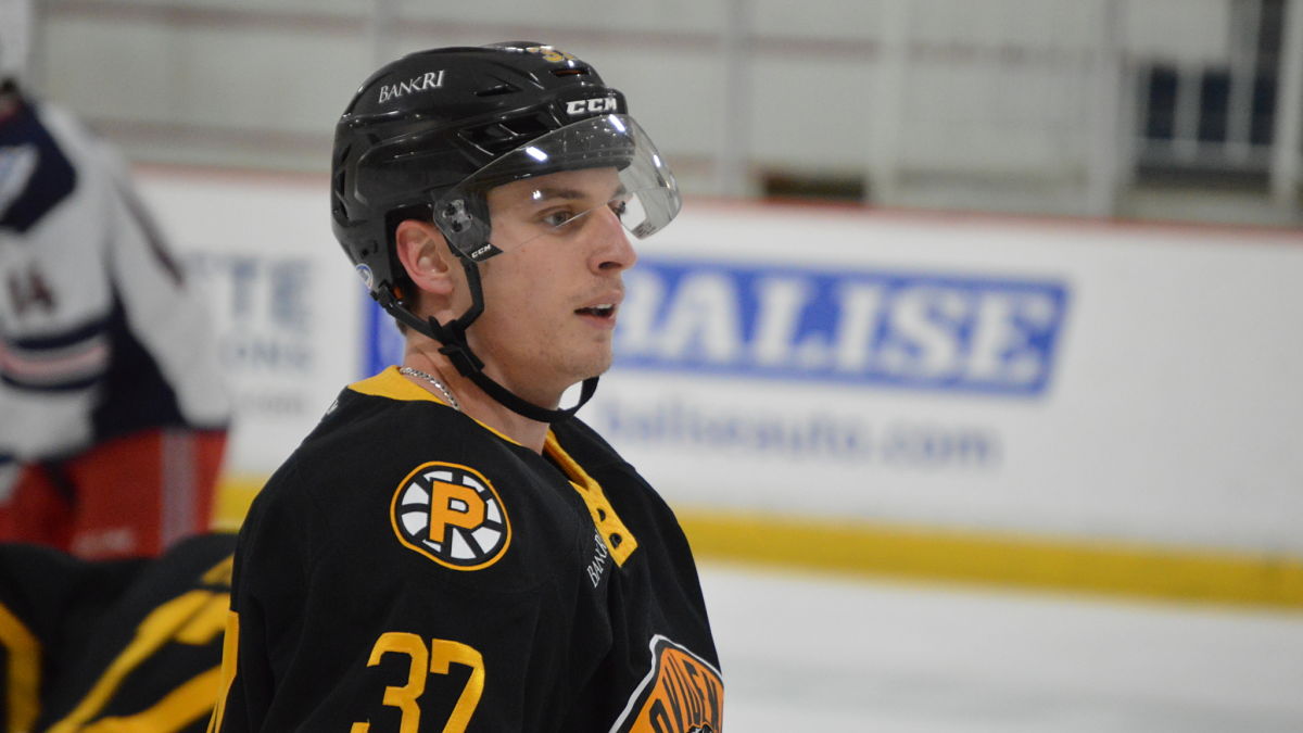 Boston Bruins defenseman Brady Lyle
