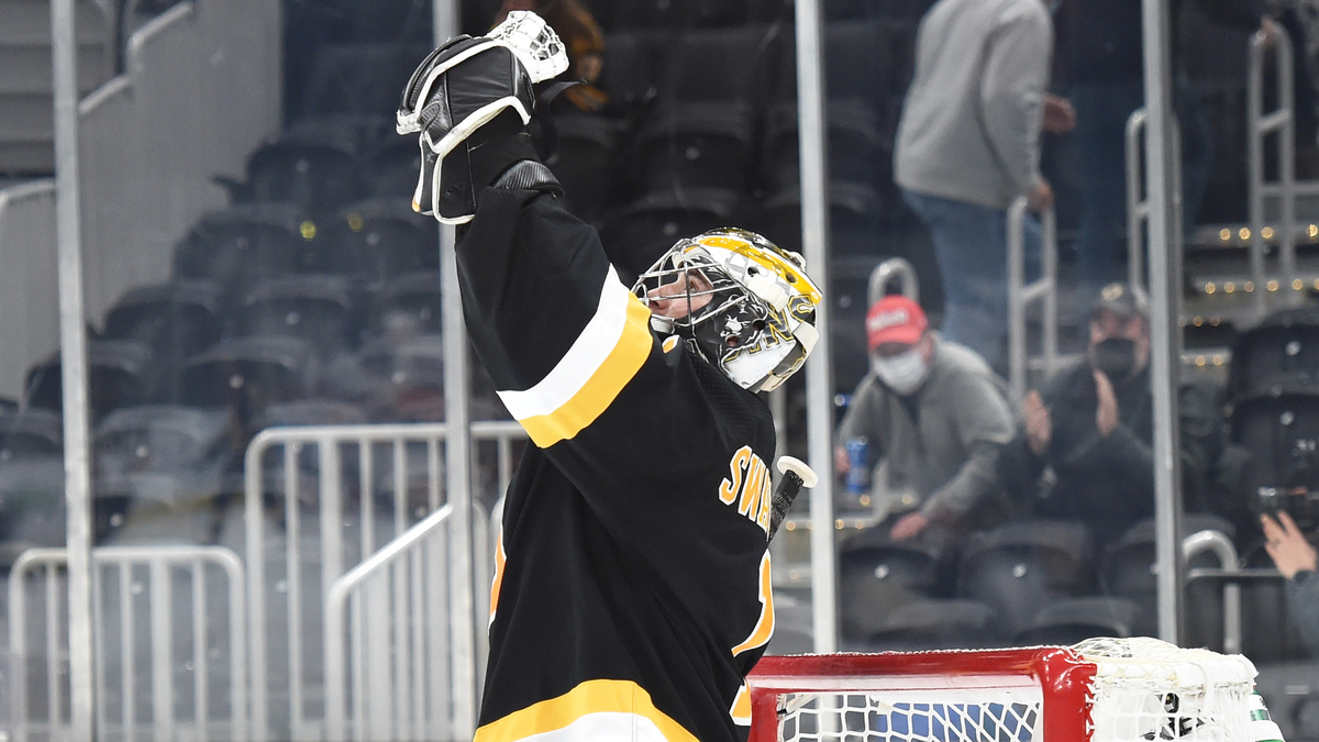 Boston Bruins Goalie Jeremy Swayman