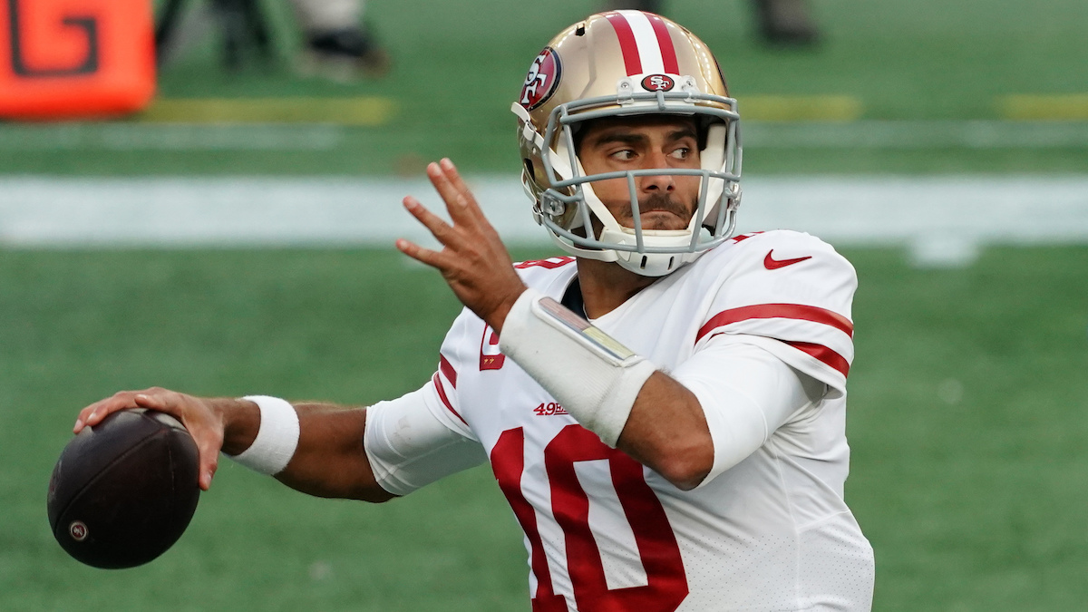 San Francisco 49ers and former New England Patriots quarterback Jimmy Garoppolo