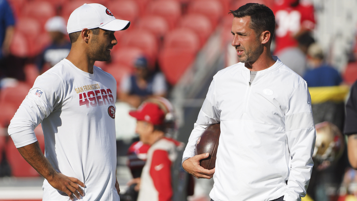 San Francisco 49ers Quarterback Jimmy Garoppolo And Head Coach Kyle Shanahan