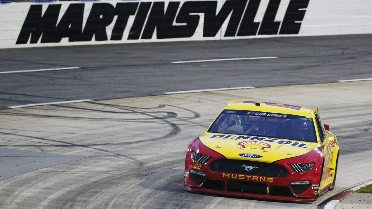 NASCAR driver Joey Logano at Martinsville Speedway