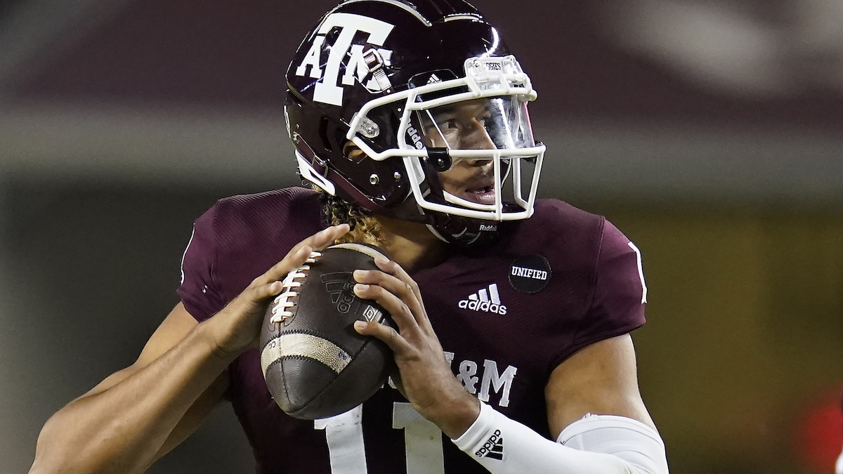 Texas A&M quarterback and potential Patriots QB Kellen Mond