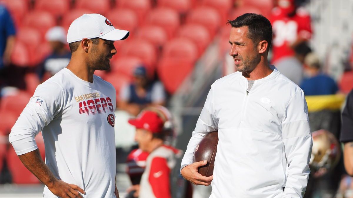 San Francisco 49ers coach Kyle Shanahan, quarterback Jimmy Garoppolo